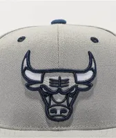 Mitchell & Ness x NBA Chicago Bulls District Grey & Navy Blue Snapback Hat