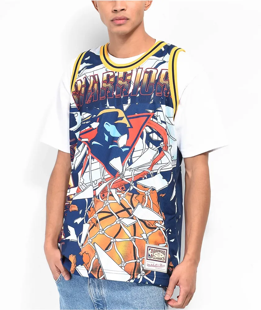 Mitchell & Ness x NBA Golden State Warriors Energy Blue Basketball Jersey