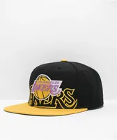 Mitchell & Ness x NBA Lakers Now Big Face Black Snapback Hat