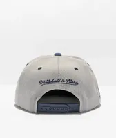 Mitchell & Ness x NBA Los Angeles Lakers District Grey & Navy Blue Snapback Hat