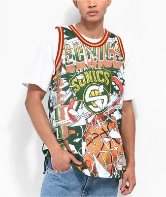 Mitchell & Ness x NBA Seattle Super Sonics Energy Green Basketball Jersey