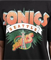 Mitchell & Ness x Seattle Supersonics Burst Black T-Shirt