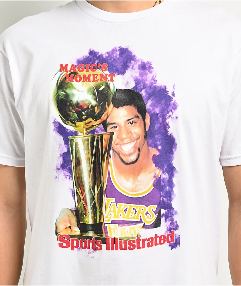 Mitchell & Ness x Sports Illustrated Photo Real Magic Johnson White T-Shirt