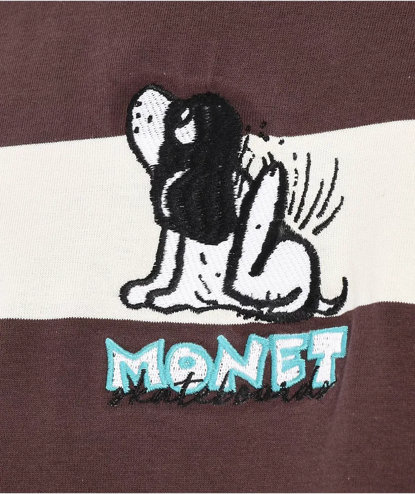Monet Bad Dog Brown Stripe T-Shirt