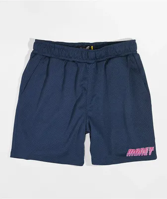 Monet Coast Navy Blue Mesh Shorts