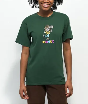 Monet Hippy Jump Dark Green T-Shirt