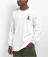 Monet Nothing But Green White Long Sleeve T-Shirt