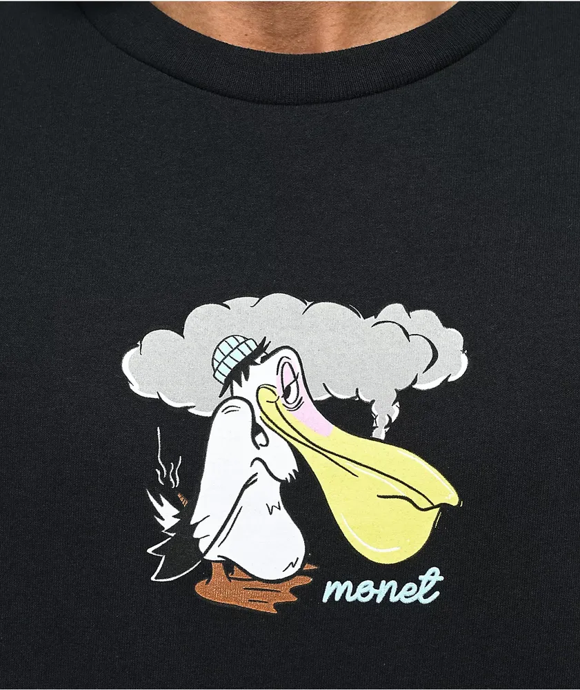 Monet Puff the Pelican Black T-Shirt
