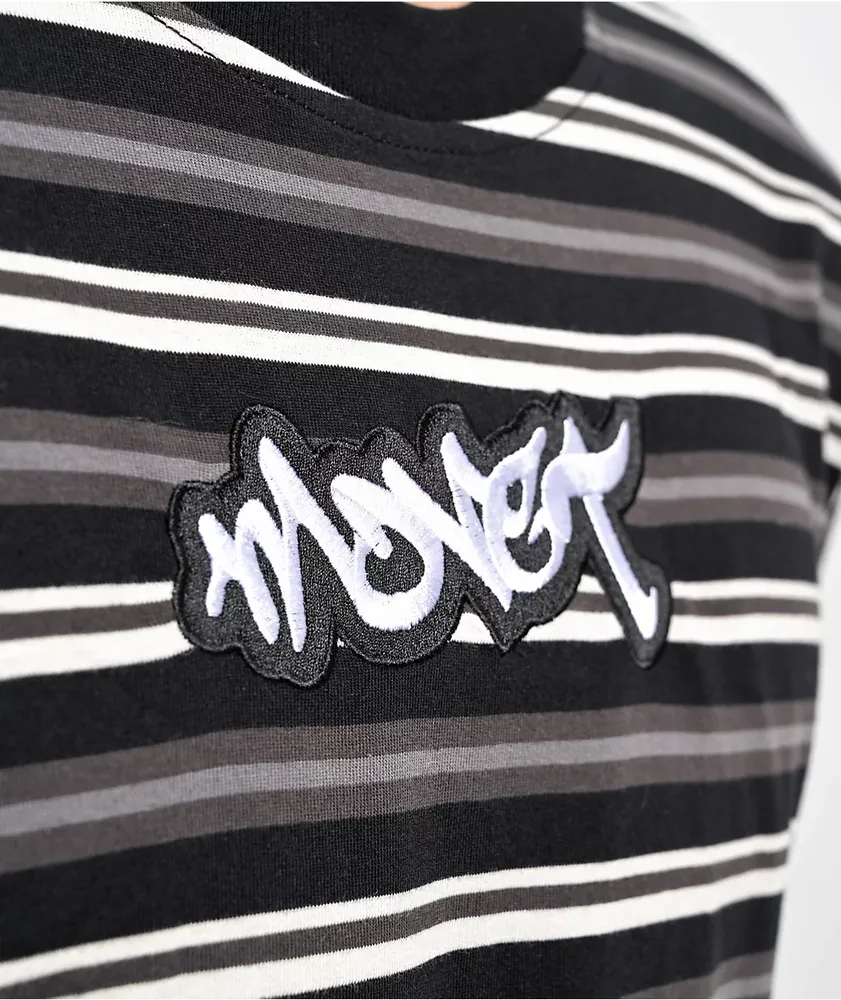 Monet Railway Black & Grey Stripe T-Shirt