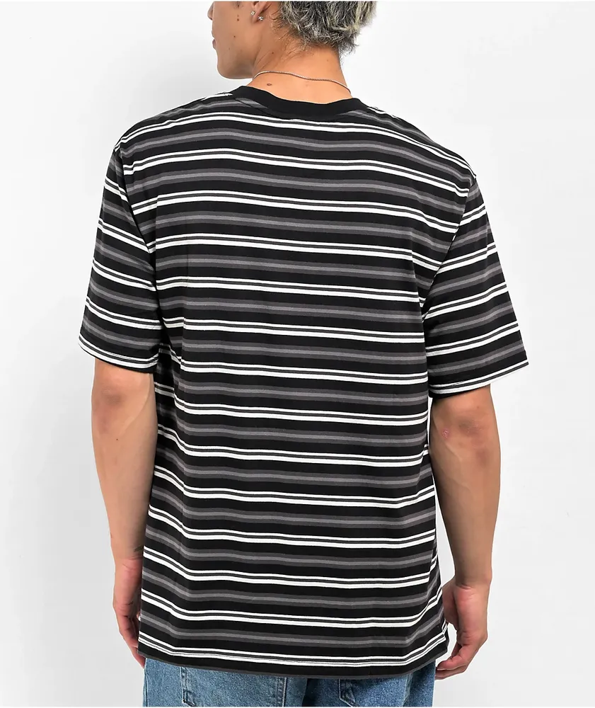 Monet Railway Black & Grey Stripe T-Shirt