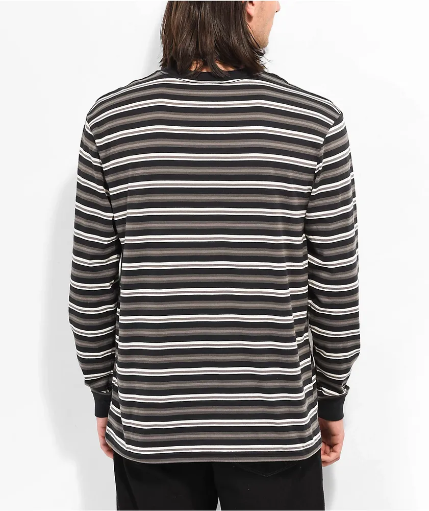 Monet Railway Black Stripe Long Sleeve T-Shirt