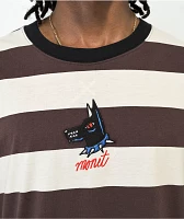 Monet Skateboards Bad Dog Brown Stripe Long Sleeve T-Shirt