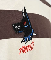 Monet Skateboards Bad Dog Brown Stripe Long Sleeve T-Shirt