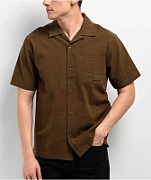 Monet Skateboards Banks Gingham Brown Button Up Shirt