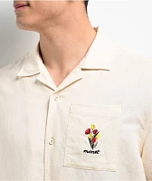 Monet Skateboards Banks Woven White Button Up Shirt