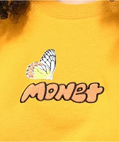 Monet Skateboards Bea Butterfly Yellow Crop T-Shirt