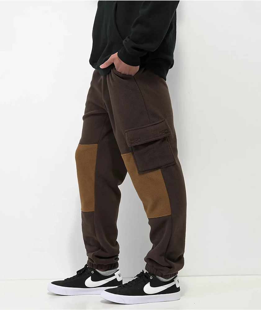 Monet Skateboards Cozay Brown Micro Fleece Cargo Pants