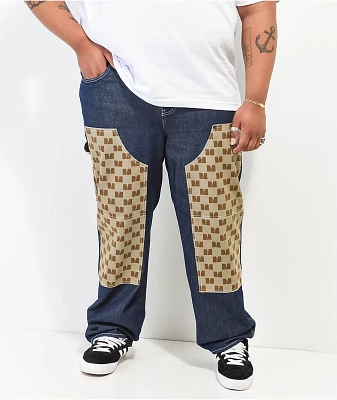 Monet Skateboards Double Knee Raw Denim Carpenter Pants