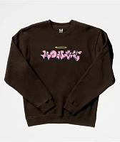 Monet Skateboards Drippin Brown Crewneck Sweatshirt