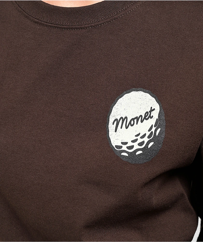 Monet Skateboards Grip It And Rip It Brown Long Sleeve T-Shirt