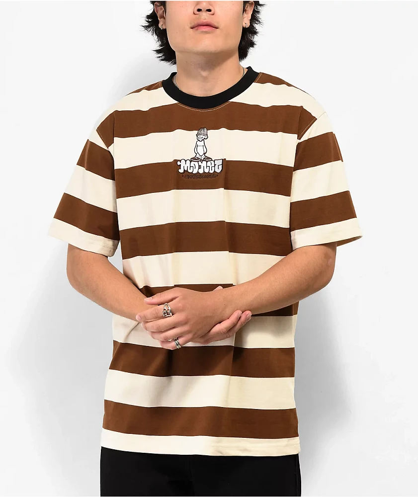 Monet Skateboards Grom Brown Stripe T-Shirt