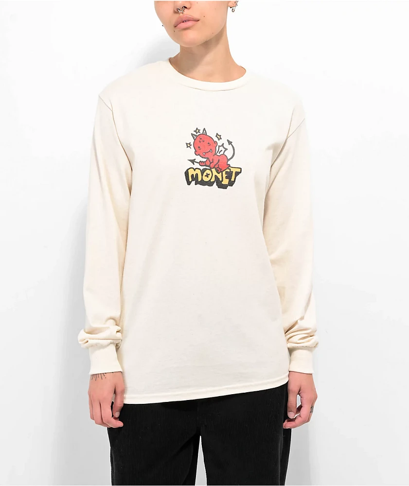 Monet Skateboards Lil Devil Natural Long Sleeve T-Shirt