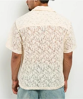 Monet Skateboards Lotti Lace Cream Button Up Shirt