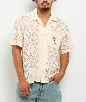 Monet Skateboards Lotti Lace Cream Button Up Shirt