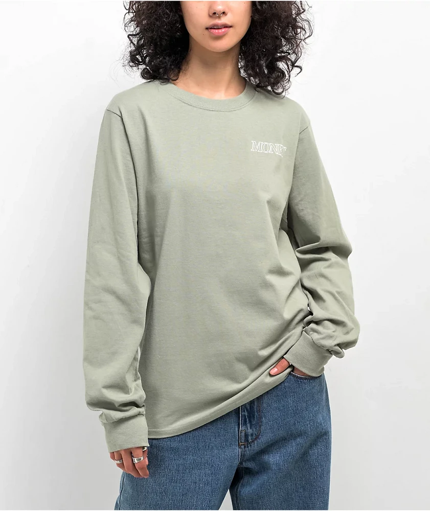 Monet Skateboards Palm Isle Green Long Sleeve T-Shirt