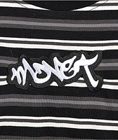 Monet Skateboards Railway Black & Grey Stripe T-Shirt