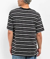 Monet Skateboards Railway Black & Grey Stripe T-Shirt