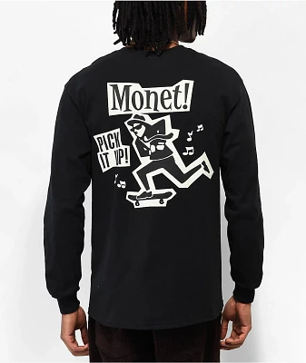 Monet Skateboards Skate Ska Black Long Sleeve T-Shirt