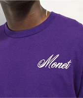 Monet Skateboards Spray Caps Purple T-Shirt