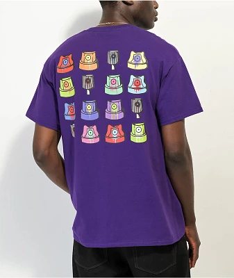 Monet Skateboards Spray Caps Purple T-Shirt