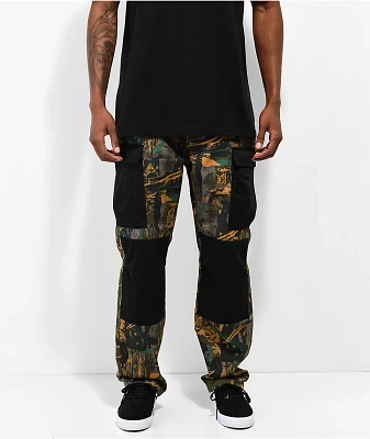 Monet Skateboards Stash Camo & Black Cargo Pants