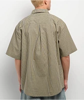 Monet Skateboards Sweeper Tan Plaid Short Sleeve Shirt