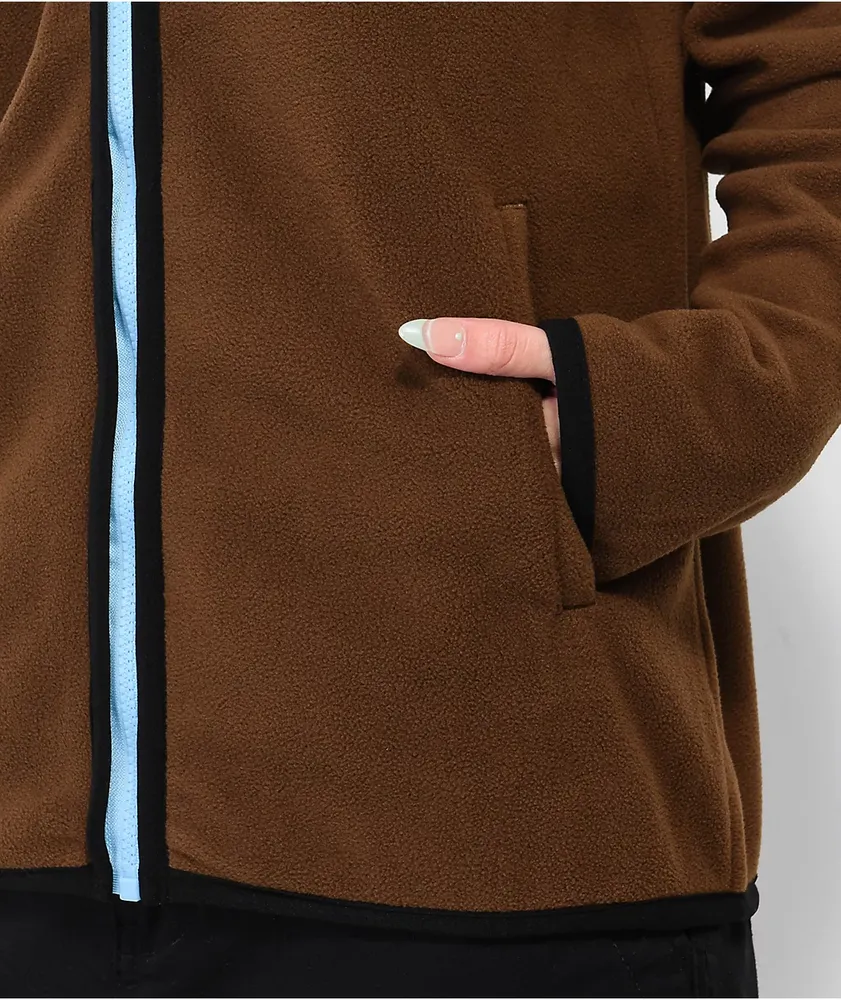 Monet Tobey Brown Fleece Zip Jacket