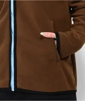 Monet Tobey Brown Fleece Zip Jacket