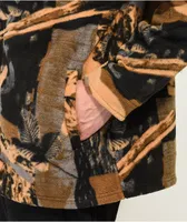 Monet Tricks Brown & Tan Micro Fleece Jacket
