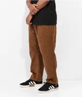 Monet Tuckup Pleated Brown Corduroy Pants