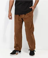 Monet Tuckup Pleated Brown Corduroy Pants