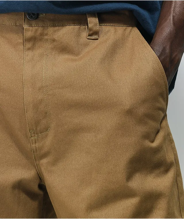 COLLUSION skater fit pants in khaki twill | ASOS