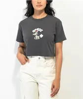 Monet Wasted Pawtencial Grey Crop T-Shirt