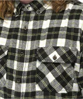 Montage Black, White & Yellow Plaid Flannel Shirt