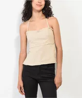 Motel Aine Natural Halter Top