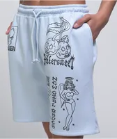 NGOrder Devil Angel Light Blue Sweat Shorts