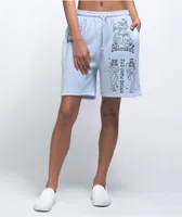 NGOrder Devil Angel Light Blue Sweat Shorts