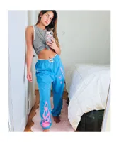 NGOrder Flame Blue & Pink Jogger Sweatpants