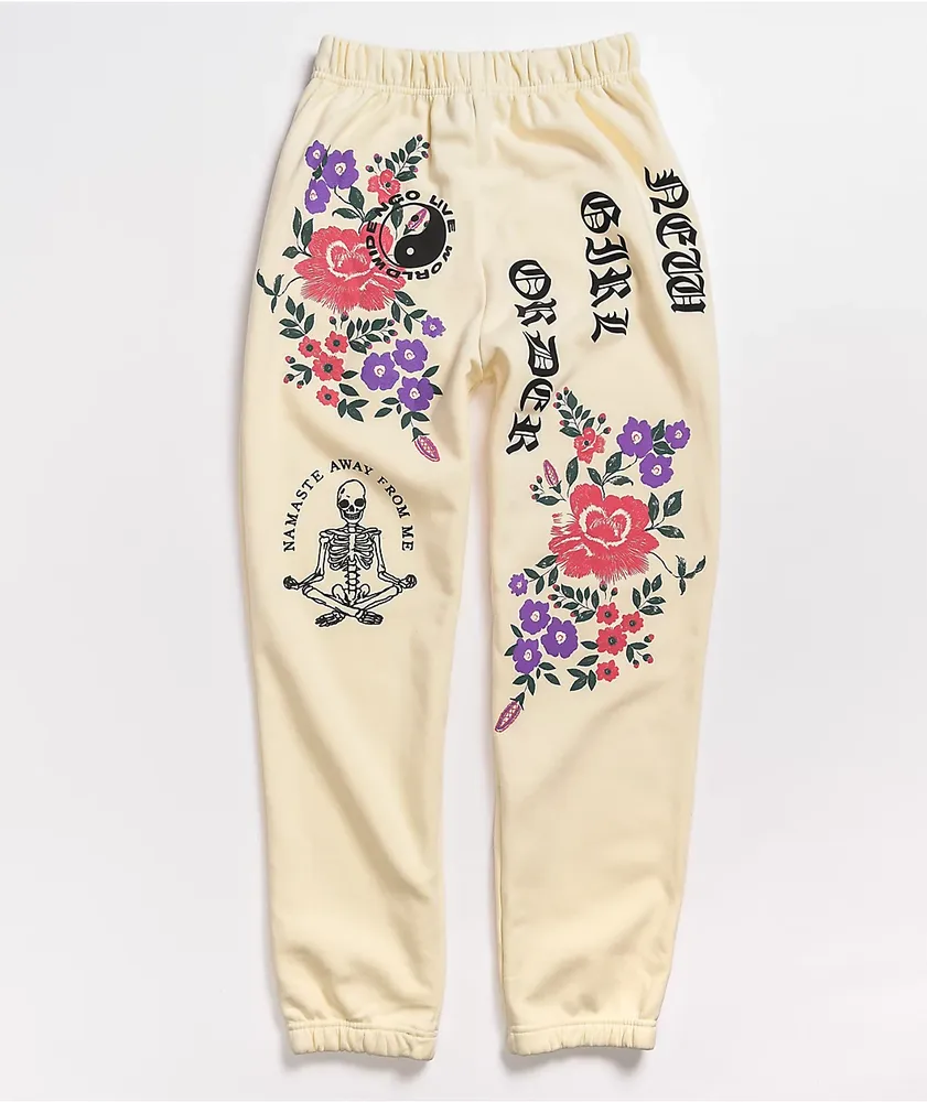 NGOrder Live Worldwide Flower Cream Sweatpants