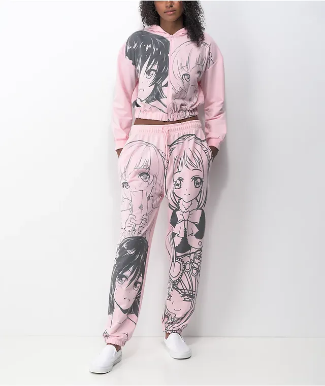 NGOrder Manga Anime Pink Jogger Sweatpants